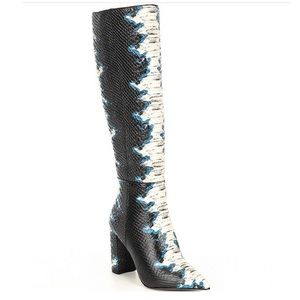 Gianni Bini Kellbie Snake Print Tall Boots 6.5 NEW
